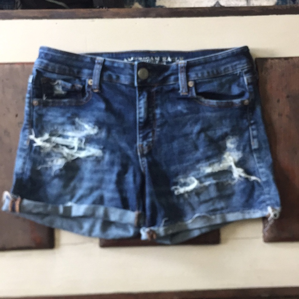 Ae Midi denim shorts